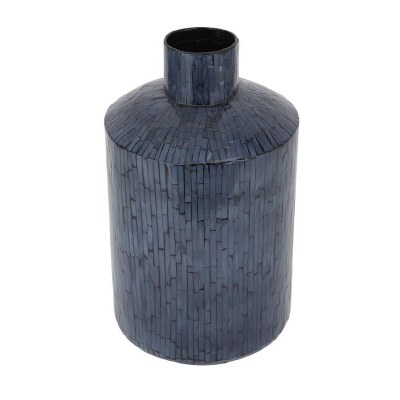 18" Blue Shell Vase