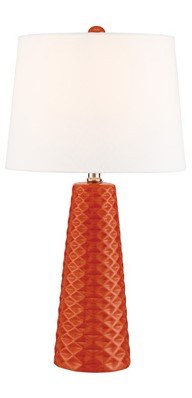 24" Orange Ceramic Cone Lamp