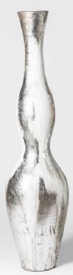60" Platinum Finish Curvy Vase