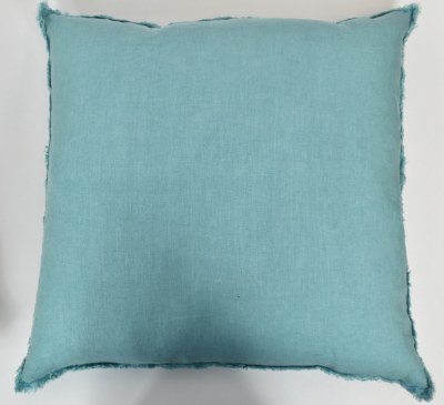 20" Sq Turquoise Fringe Decorative Pillow