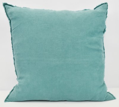 20" Square Seagreen Fringe Decorative Pillow