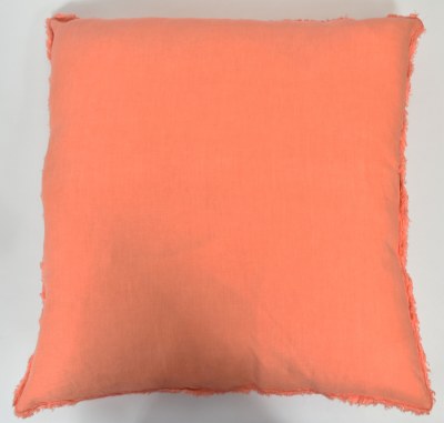 20" Sq Coral Fringe Decorative Pillow