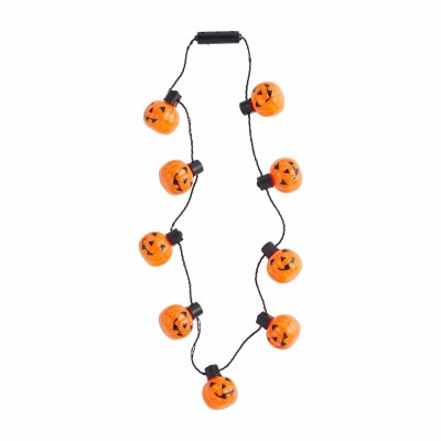 LED Pumpkins Necklace by Mud Pie Halloween Decoration
