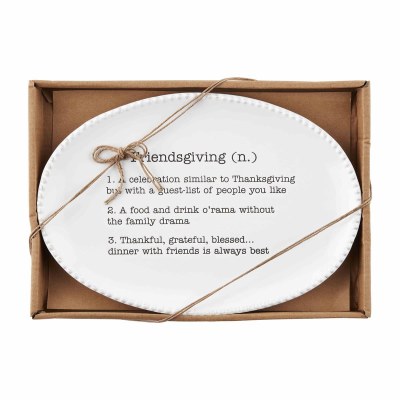 10" Friendsgiving Ceramic Platter by Mud Pie Fall and Thanksgiving