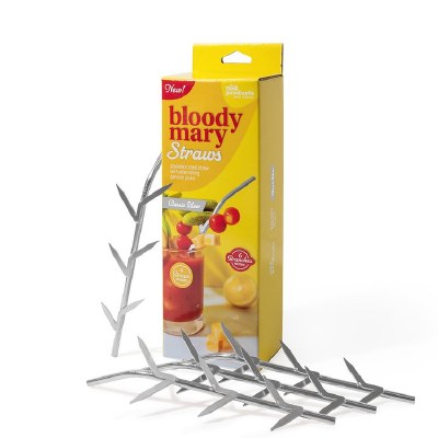 Box of Four Stainless Steel Bloody Mary Skewer Straws