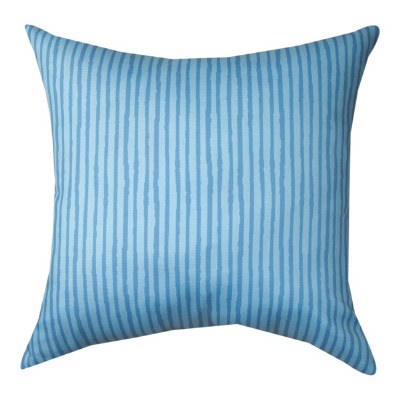 18" Sq Turquoise Stripes Decorative Indoor/Outdoor Pillow