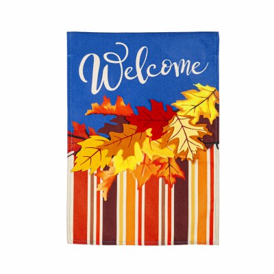 43" x 29" Cascading Leaves "Welcome" Flag