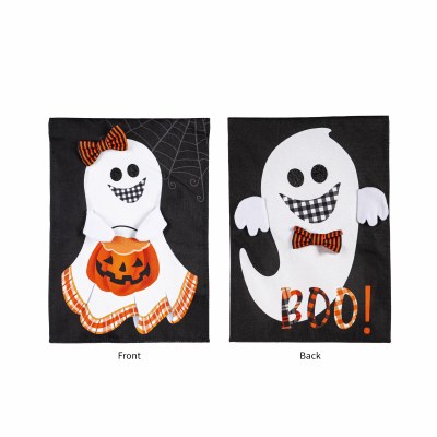 18" x 13" Mini Girl and Boy Reversible Ghost Garden Flag