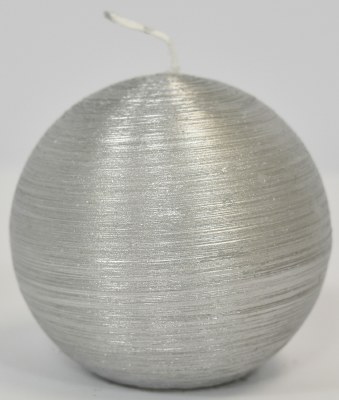 3" Silver Ball Candle