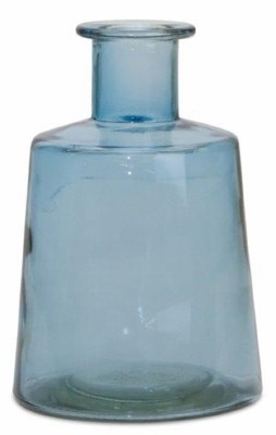 7" Blue Glass Vase