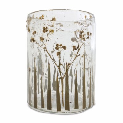 4" Dried Flower Glass Hurricane