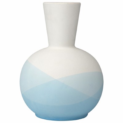 8" Blue and White Ceramic Vase