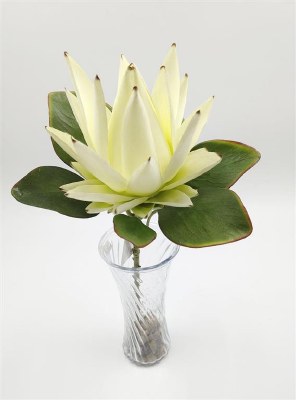 22" Faux White Protea