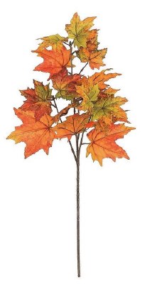 29" Faux Autumn Maple Leaf Spray Fall and Thanksgiving Decoration