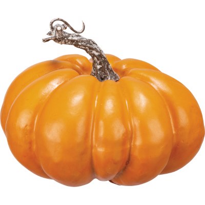 5" Faux Orange Pumpkin Fall and Thanksgiving Decoration