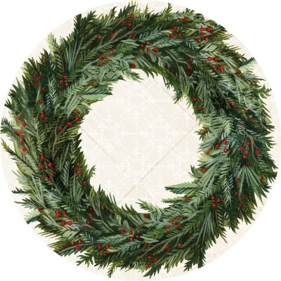 Pack of 24 16" Round Wreath Paper Placemats