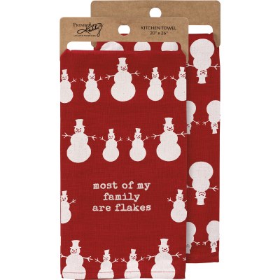 26" x 20" "Most of my Family are Flakes" Kitchen Towel