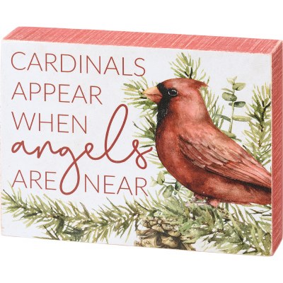6" x 8" "Cardinals Appear When Angels Are Near" Plaque