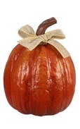 6" Dark Orange Pumpkin Fall and Thanksgiving Decoration