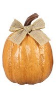 6" Yellow Pumpkin  Fall and Thanksgiving Decoration