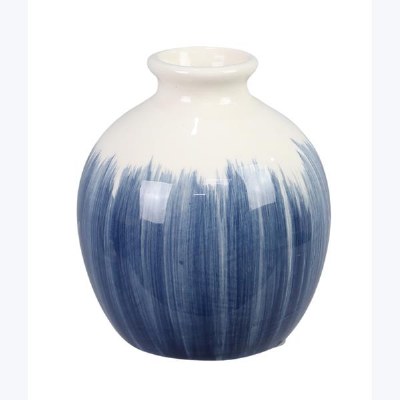 4" Blue and White Ceramic Vase