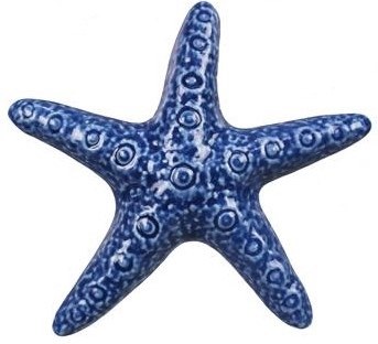 8" Dark Blue Ceramic Starfish