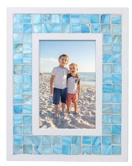 4" x 6" Blue Mother of Pearl Mosaic Frame
