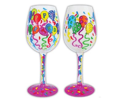 15 oz Happy Birthday Wine Glass