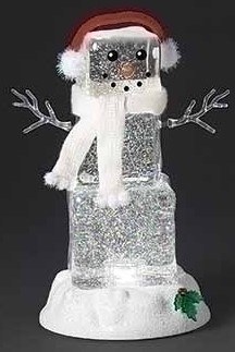 9" LED Snowman Wearign Ear Muffs