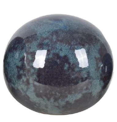 6" Dark Blue Tones Ceramic Orb