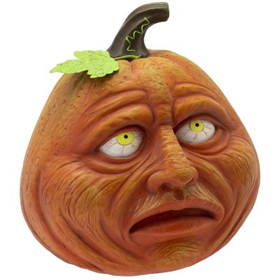 8" Orange Agony Face Pumpkin Halloween Decoration