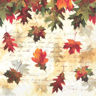 Falling Leaves Lunch Napkin Fall and Thanksgiving