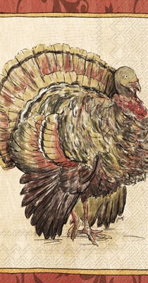 Painterly Turkey Guest Towel Fall and Thanksgiving