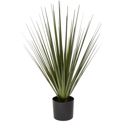 26" Faux Green Wild Grass Potted Plant