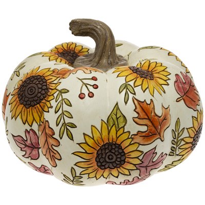 6" Sunflower Resin Pumpkin Fall and Thanksgiving Decoration