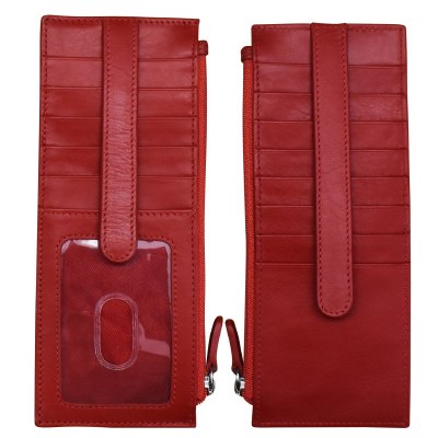 7" Red Double Sided Credit Card Holder