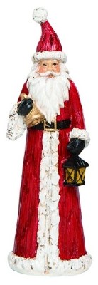 6" Polyresin Santa Holding a Bell and a Lantern