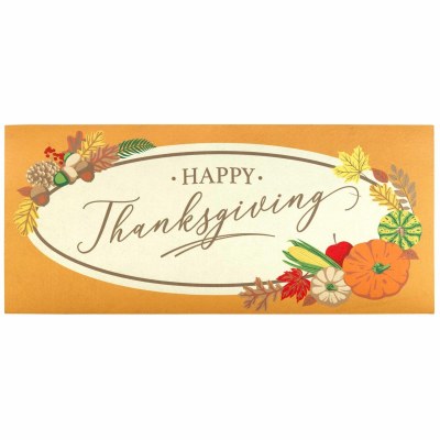 10" x 22" "Happy Thanksgiving" Doormat Insert