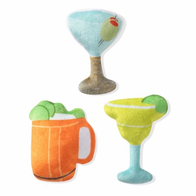 Set of Three 5" Cocktail Dog Toys