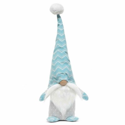 16" Blue and White Standing Gnome