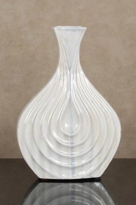 12" Gray Ceramic Teardrop Vase