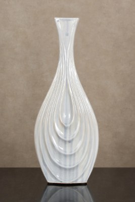 18" Gray Ceramic Teardrop Vase