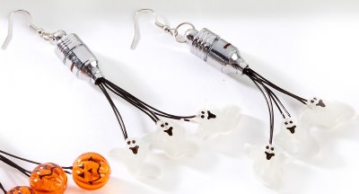 2" LED Ghost Earrings Halloween Decoration