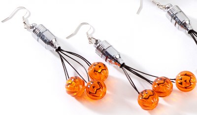 2" LED Pumpkin Earrings Halloween Decoration