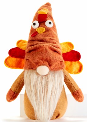 10" Orange Turkey Hat Gnome