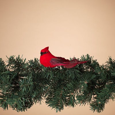 Box of Six 5" Clip on Cardinal Ornaments
