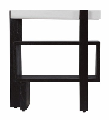 22" Black and White End Table