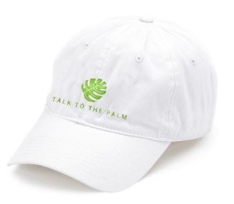 White "Talk To The Palm" Cap