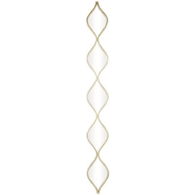 59" x 7" Gold Five Drop Mirror