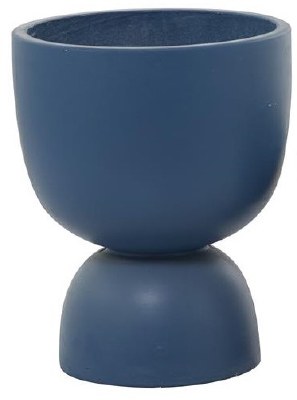 15" Dark Blue Goblet Pot